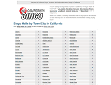 Tablet Screenshot of californiabingo.com